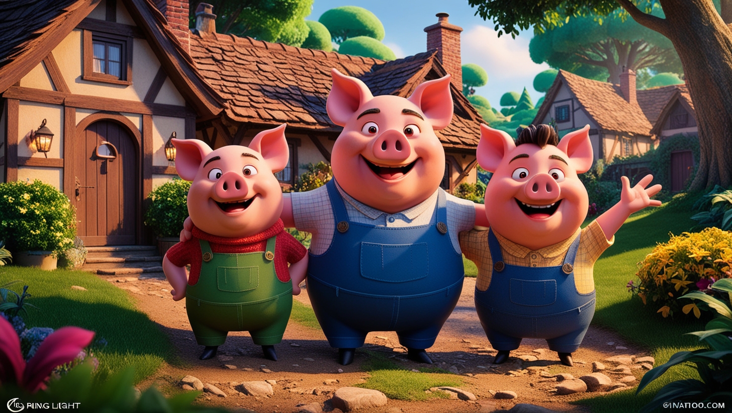 Leonardo_Phoenix_A_quaint_village_nestled_in_a_lush_forest_Thr_3